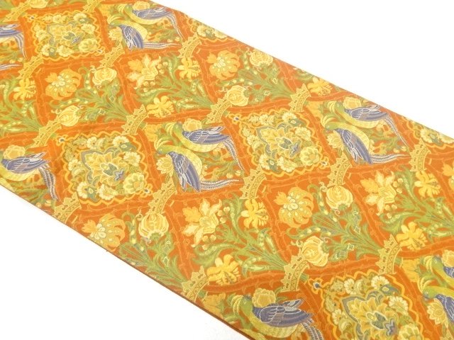 JAPANESE FUKURO OBI / WOVEN FLORAL SARASA